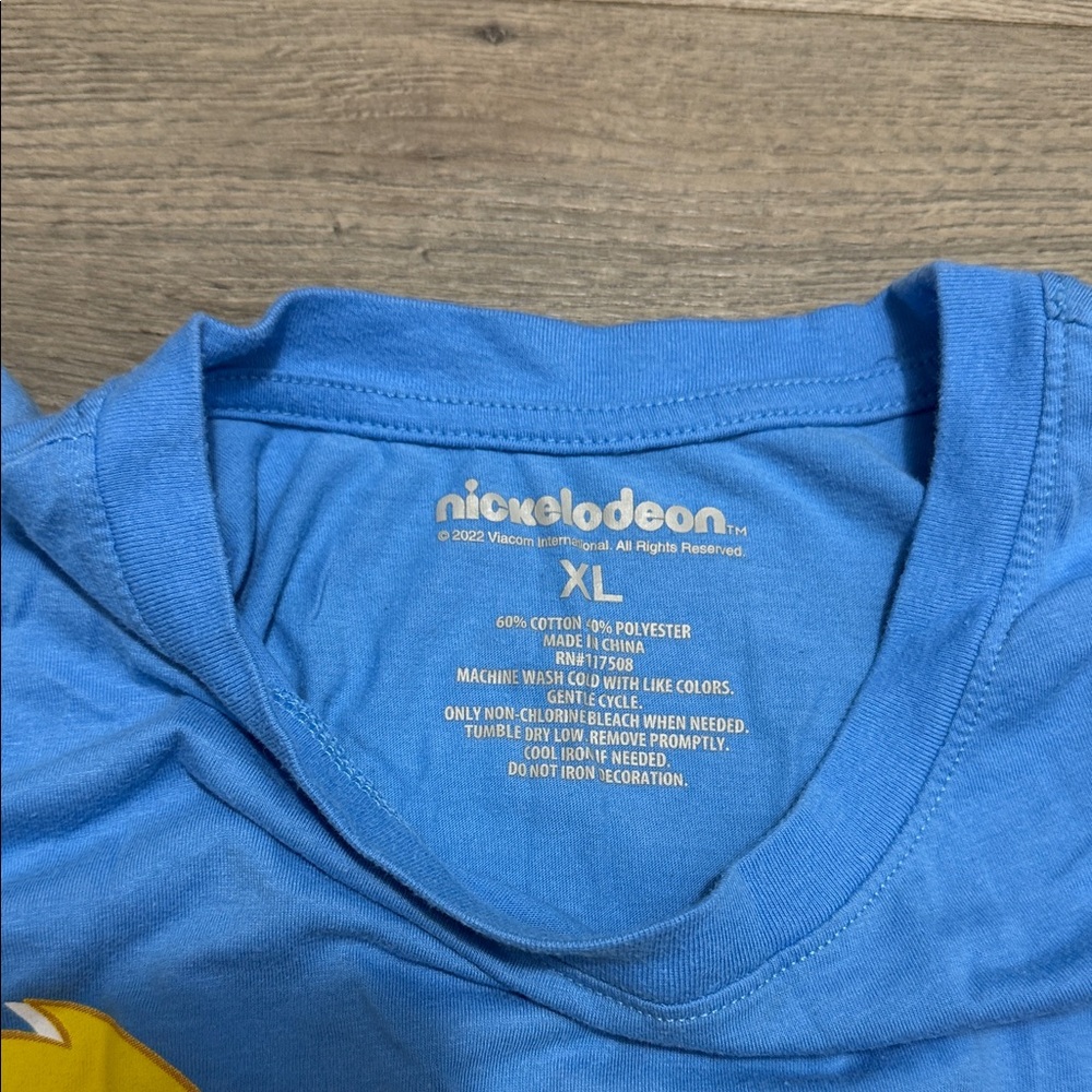 Nickelodeon Blue Hey Arnold Graphic Tee with Yellow Lettering - Picture 3 of 4